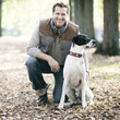 Mann mit Hund