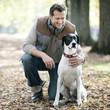 Mann mit Hund