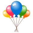 Balloons Isolated Assorted Colors