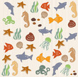 Seamless ocean life pattern 2