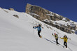 Skitourengruppen in den Sextner Dolomiten