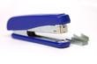 Blue stapler isolated on white background