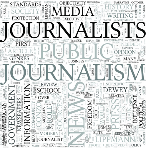Vector: Journalism Discipline Study Concept Journalism Discipline Study Concept