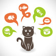 Vector funny cartoon cat