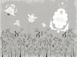 Traditional flowers and herbs background