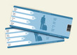Airplane tickets - vector illustration