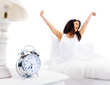 waking up woman