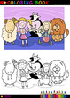 Cartoon cute toys for coloring