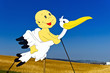 Storch bei Neugeborenem