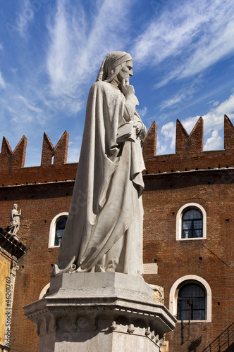 Photo: Statue of Dante in Verona - Italy Statue of Dante in Verona - Italy