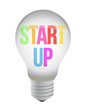 start up lightbulb illustration design