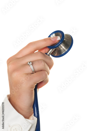 Photo: Hand mit Stethoskop Hand mit Stethoskop
