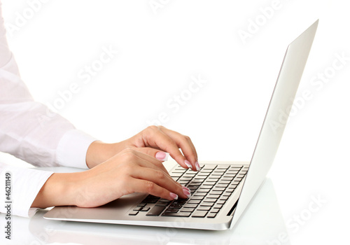 Photo: business woman's hands typing business woman's hands typing