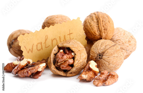 Photo: tasty walnuts, isolated on white tasty walnuts, isolated on white