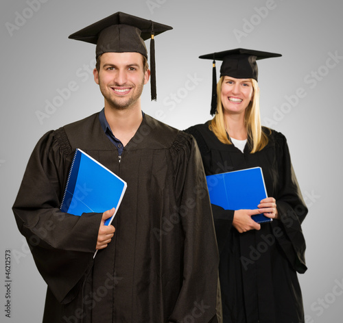 Photo: Male And Female Graduate Students Male And Female Graduate Students