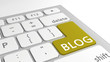 Blog text on modern keyboard