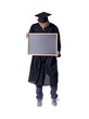 Photo: graduated teenage guy with blackboard graduated teenage guy with blackboard