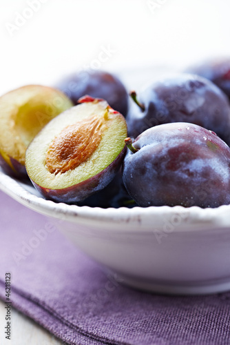 Photo: Plums in a bowl Plums in a bowl
