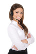 Isolated business woman