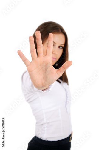 Photo: Isolated business woman Isolated business woman