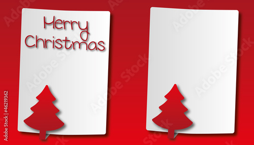 Illustration: paper with christmas tree background paper with christmas tree background