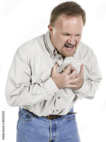 Photo: heart attack sign old man heart attack sign old man