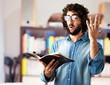 Photo: Portrait Of Man Reading Book Portrait Of Man Reading Book