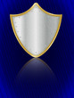 Shield on blue field