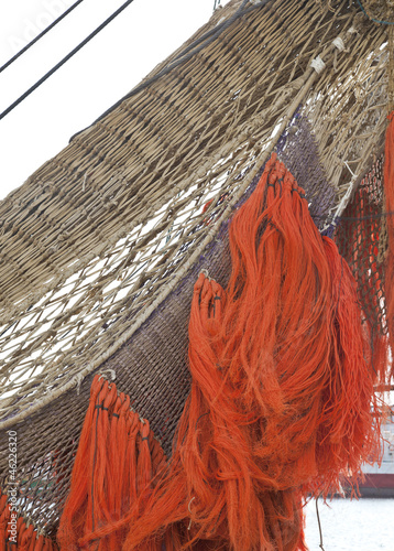 Photo: Close up of detailed fishing net Close up of detailed fishing net