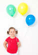 Girl with balloons