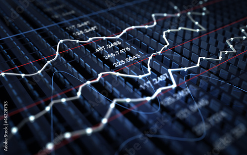 Photo: Stock market graph background Stock market graph background