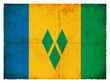 Grunge-Flagge St. Vincent und die Grenadinen