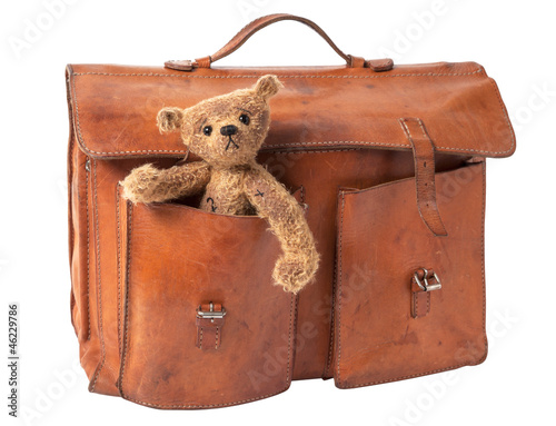Photo: Briefcase and Teddy Bear Briefcase and Teddy Bear