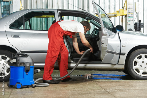 Photo: Cleaning service of automobile vacuum clean Cleaning service of automobile vacuum clean