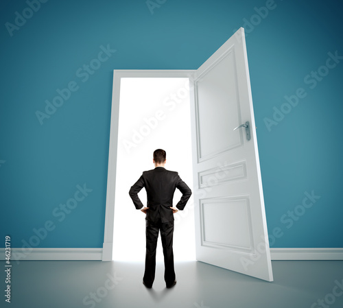 Photo: man in blue room man in blue room