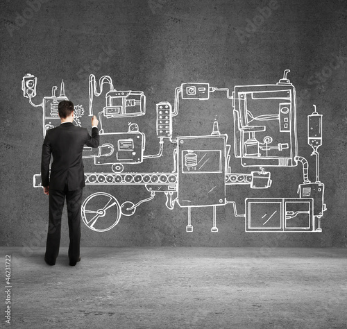 Photo: drawing mechanism drawing mechanism