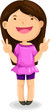 girl pointing two finger