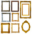 Set of  gold picture frame