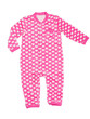 Pink romper with a heart pattern