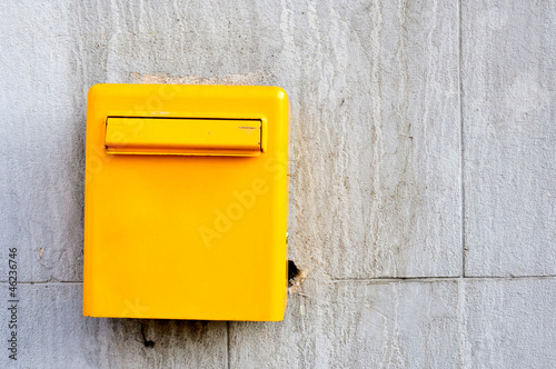 Photo: Yellow postbox Yellow postbox