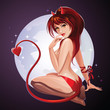 Vector: lady devil lady devil