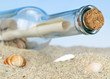 Flaschenpost am Meer