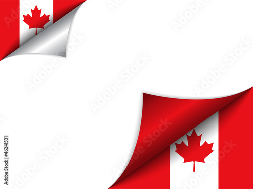 Vector: Canada Country Flag Turning Page Canada Country Flag Turning Page
