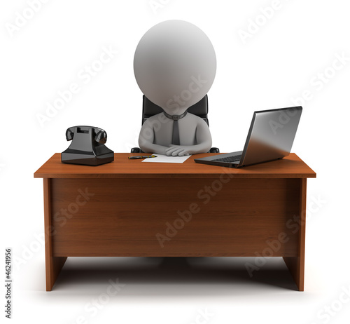 Illustration: 3d small people - manager 3d small people - manager