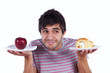 young man food decision