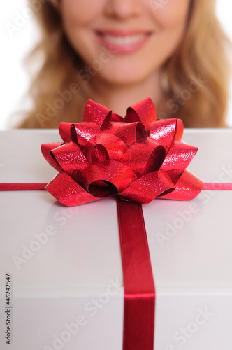 Photo: Hands holding gift box Hands holding gift box