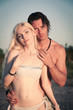 Romantic couple at the beach.