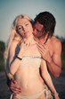 Romantic couple at the beach.