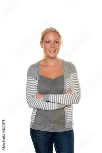 Photo: junge sympathische Frau junge sympathische Frau