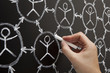 Hand Social Network Blackboard
